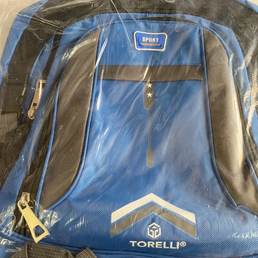 Torelli Blue Black Backpack with 2 beach lawn Mats Set